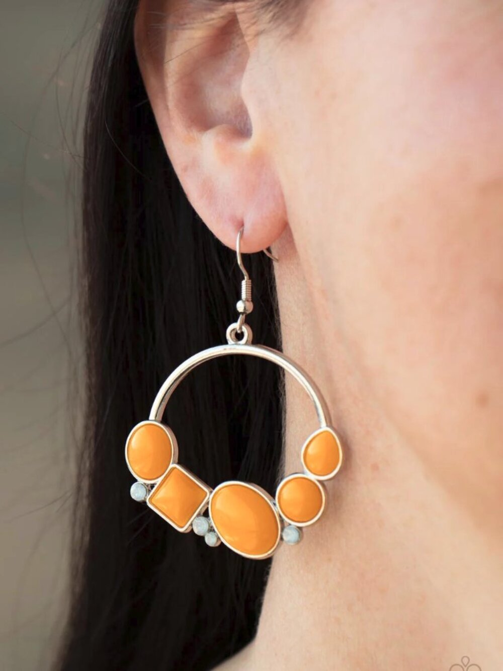 Paparazzi Jewelry - Beautifully Bubblicious - Orange Earrings - Vintage